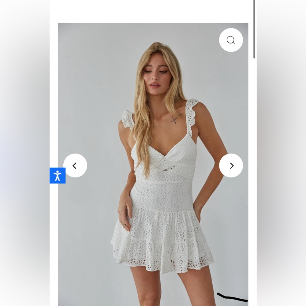 White American threads mini dress